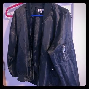 Black bomber jacket